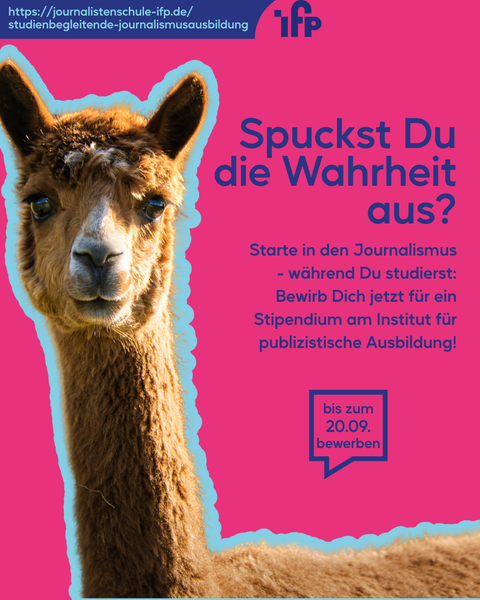 Ein Lama sagt: Spuckst du die Wahrheit aus?