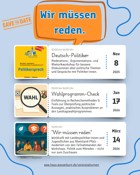 Plakat mit Veranstaltungsinfos