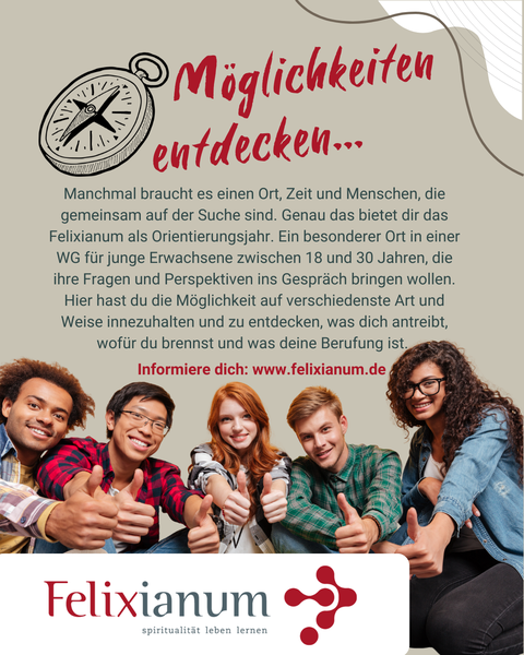 Titelbild zum News-Artikel Orientierungsjahr für junge Menschen im Felixianum