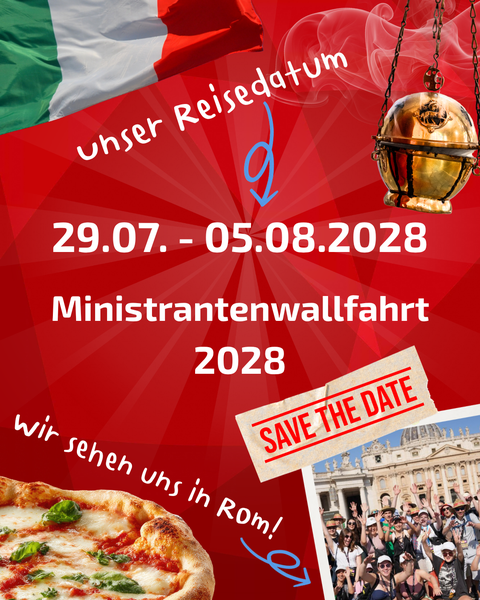 Titelbild zum News-Artikel Save the Date – Unser Reisedatum für Rom 2028 steht fest