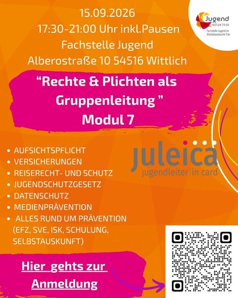 Titelbild zur Veranstaltung Juleica-Modulkurs Teil 7