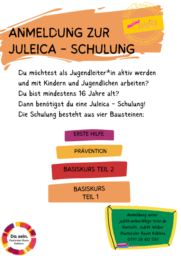 Titelbild zur Veranstaltung Juleica-Schulung - Teil I