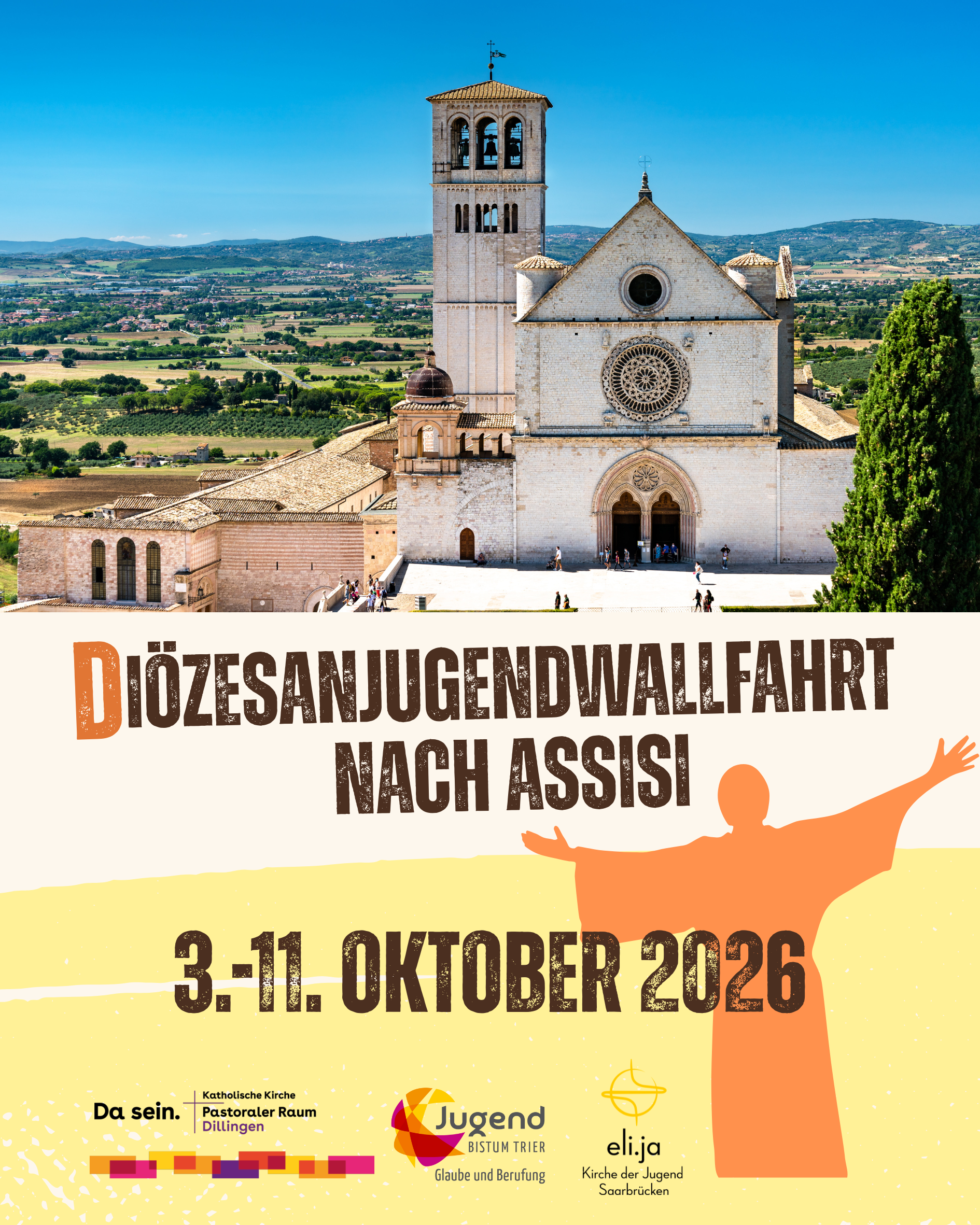 Bild zum Beitrag: Diözesanjugendwallfahrt 2026 nach Assisi