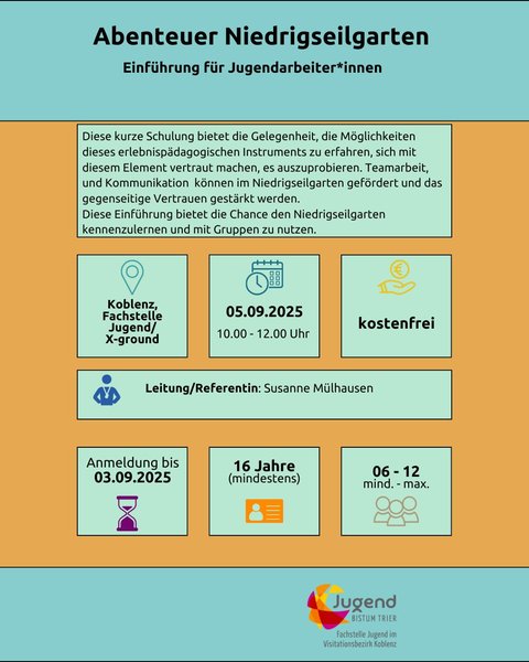 Titelbild zur Veranstaltung Abenteuer Niedrigseilgarten
