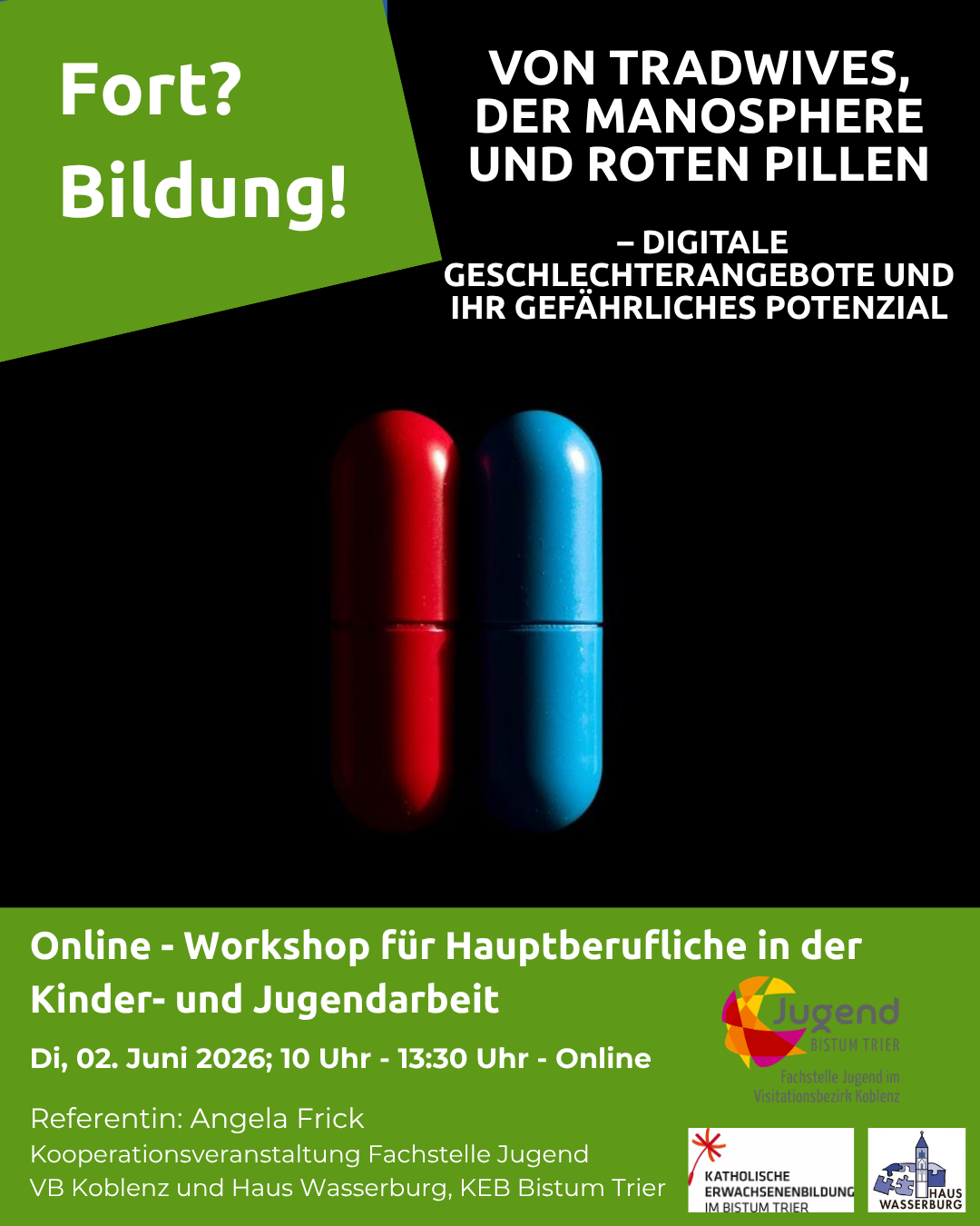 Bild zum Beitrag: Von Tradewives, der Manosphere und roten Pillen - Digitale Geschlechterangebote und ihr gefährliches Potenzial | 02.06.2026 10:00 - 02.06.2026 13:30 | (ID: 698)