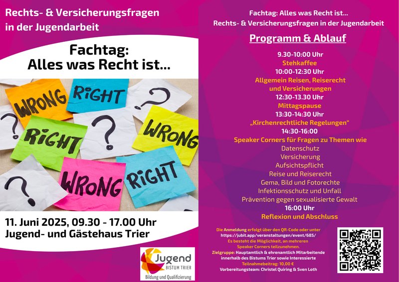 Titelbild zur Veranstaltung Fachtag: Alles was Recht ist...