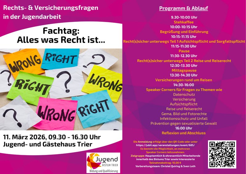 Titelbild zur Veranstaltung Fachtag: Alles was Recht ist...