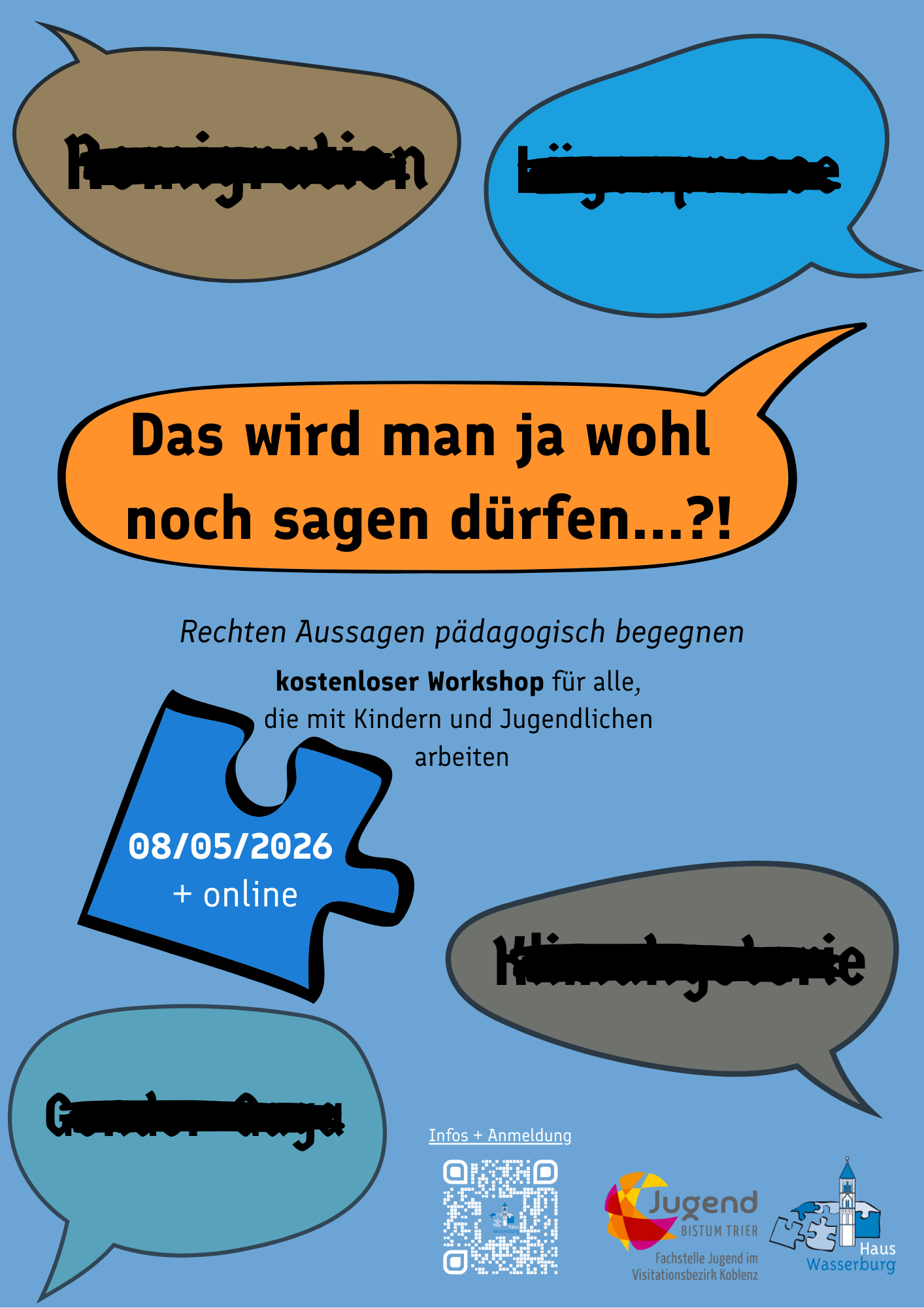 Bild zum Beitrag: Argumentationstraining gegen rechte Parolen - 05/26 | 06.05.2026 17:45 - 08.05.2026 19:00 | (ID: 776)