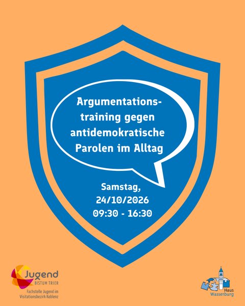 Titelbild zur Veranstaltung Argumentationstraining gegen antidemokratische Parolen im Alltag