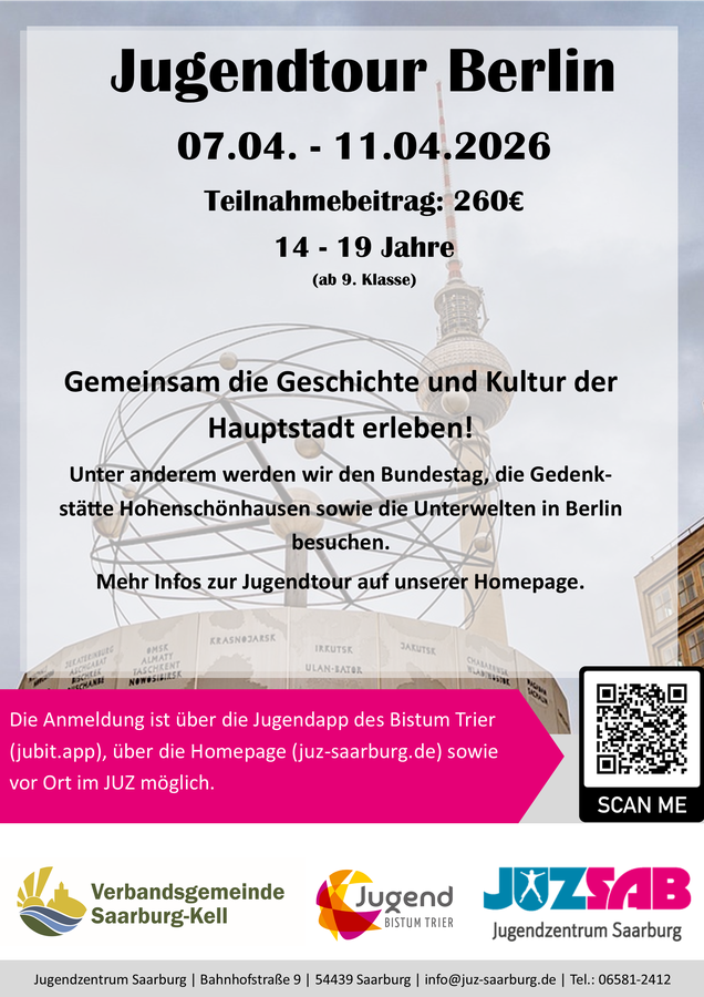 Titelbild zur Veranstaltung Jugendtour Berlin
