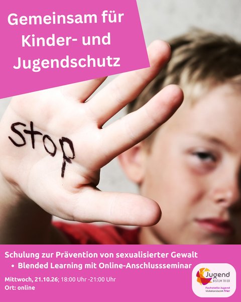 Titelbild zur Veranstaltung Gemeinsam für Kinder- und Jugendschutz - Schulung zur Prävention von sexualisierter Gewalt