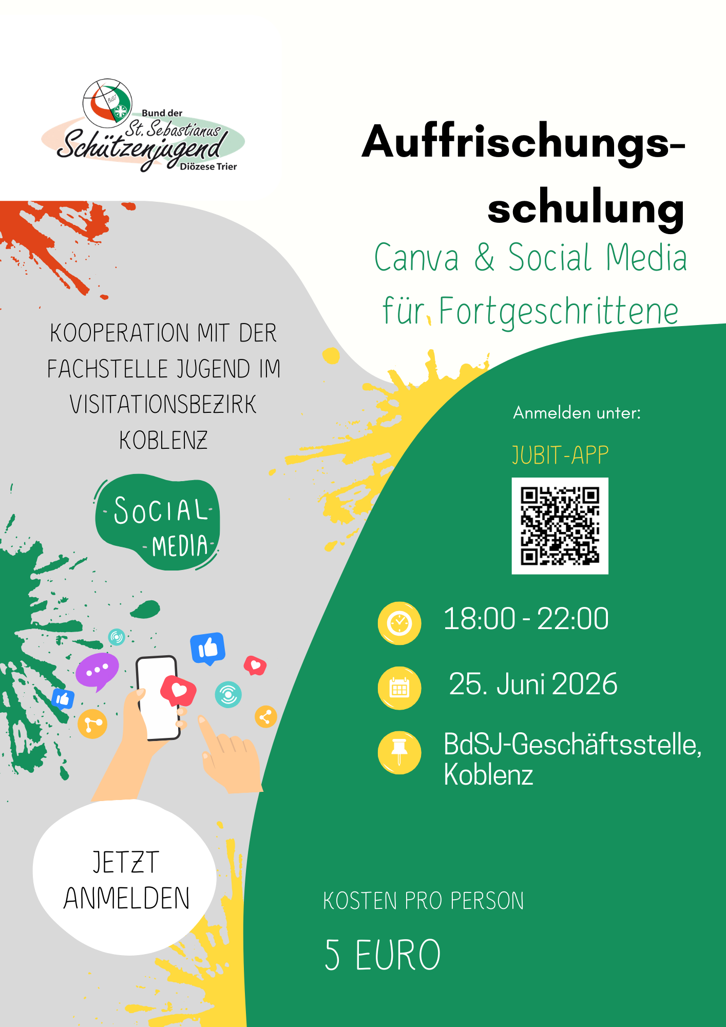 Bild zum Beitrag: Canva & Social Media für Fortgeschrittene | 25.06.2026 18:00 - 25.06.2026 22:00 | (ID: 713)