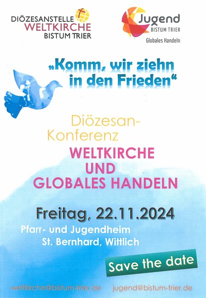 Save the Date - Diözesankonferenz Weltkirche & Globales Handeln