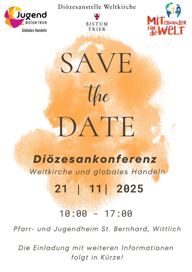 Save the Date - Diözesankonferenz Weltkirche & Globales Handeln