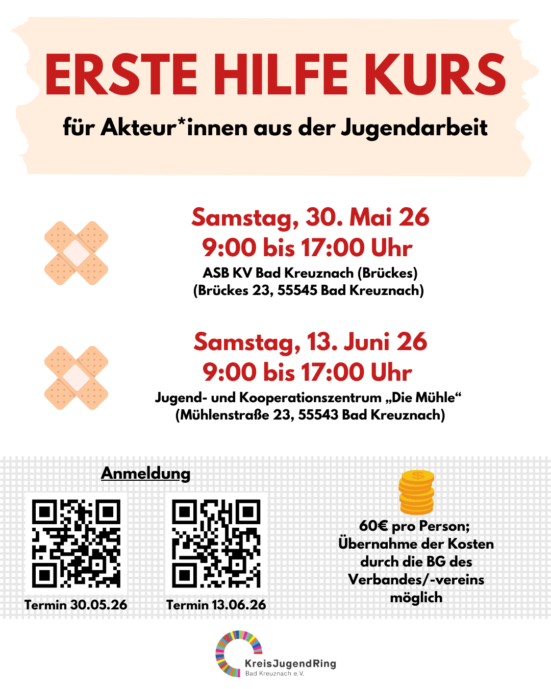 Bild zum Beitrag: Erste Hilfe Kurs | 30.05.2026 09:00 - 30.05.2026 17:00 | (ID: 755)