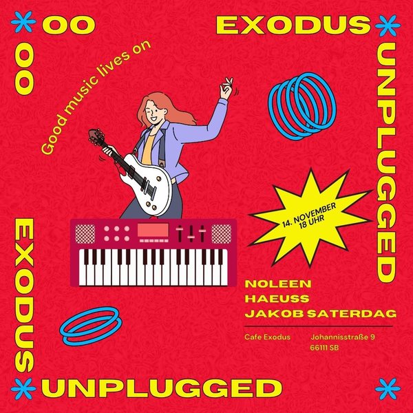 Veranstaltungsplakat Exodus unplugged 14.11.25