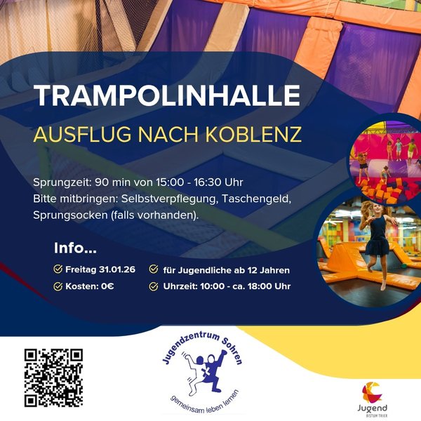 Titelbild zur Veranstaltung Ausflug nach Koblenz und zur Trampolinhalle "SALTO" (geschlossene Veranstaltung)