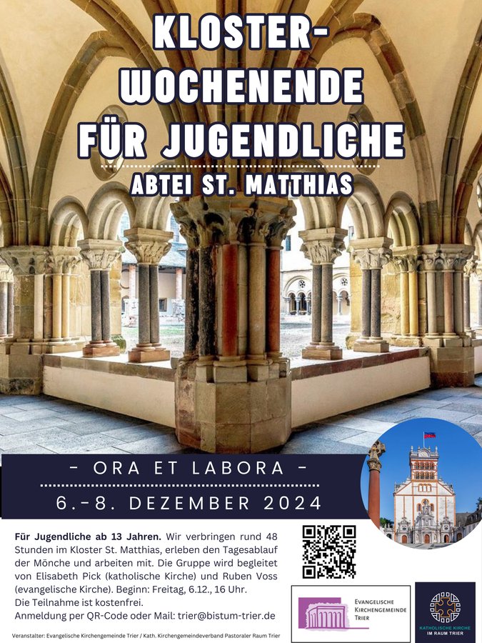 Titelbild zur Veranstaltung Klosterwochenende für Jugendliche und junge Erwachsene