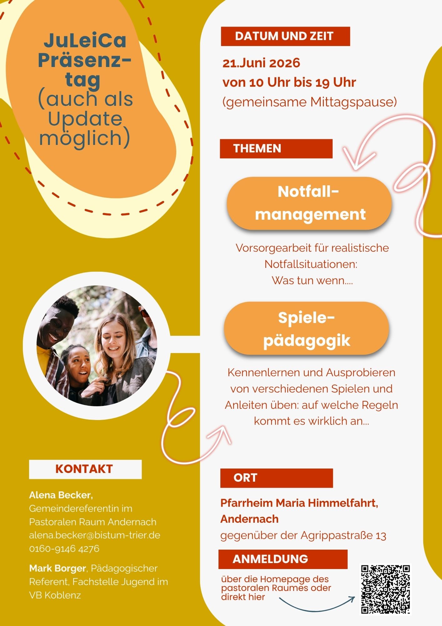 Bild zum Beitrag: JuLeiCa Präsenztag | 21.06.2026 10:00 - 21.06.2026 19:00 | (ID: 827)