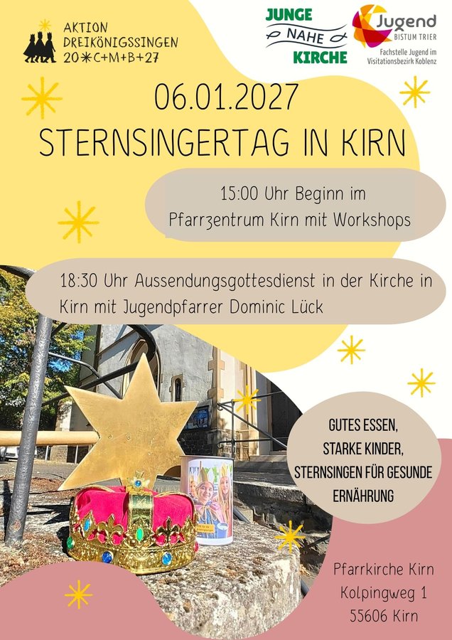 Titelbild zur Veranstaltung Sternsinger*innentag 2027 für die Region Koblenz