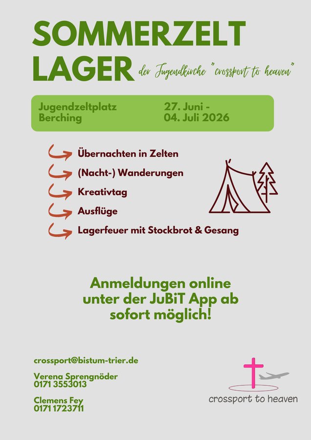 Titelbild zur Veranstaltung Sommerzeltlager in Berching