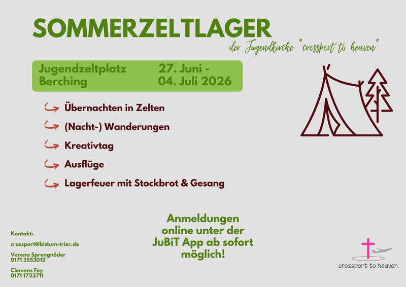 Titelbild zur Veranstaltung Sommerzeltlager in Berching