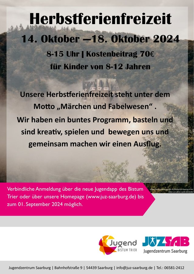 Unsere diesjährige Herbstferienfreizeit14.10.2024-18.10.2024