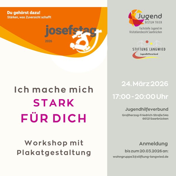 Titelbild zur Veranstaltung Aktion "Ich mach mich stark für Dich". Workshop mit Plakatgestaltung