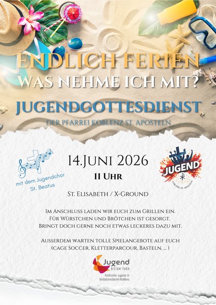Titelbild zur Veranstaltung Jugendgottesdienst der Pfarrei St. Aposteln
