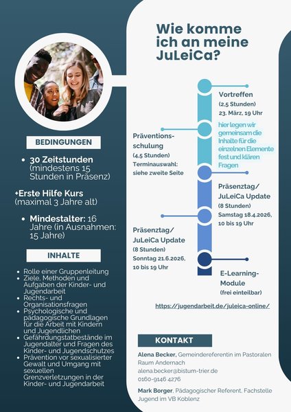 Titelbild zur Veranstaltung JuLeiCa-Schulung/ Update