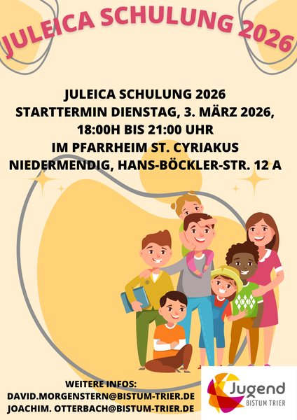 Eine Grafik, die fröhliche Kinder und Erwachsene Zeigt