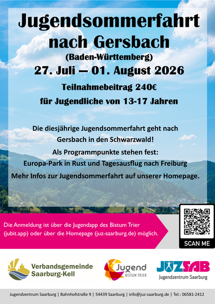 Titelbild zur Veranstaltung Jugendsommerfahrt