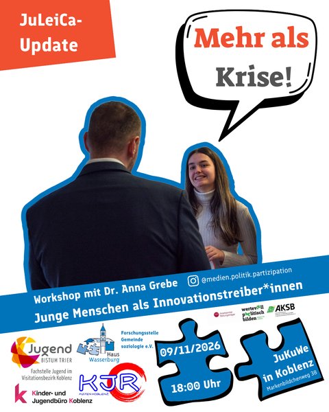 Titelbild zur Veranstaltung Mehr als Krise? Junge Menschen als Innovationsantreiber*innen
