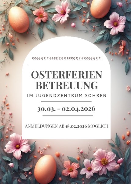Titelbild zur Veranstaltung Sohrener Osterferienbetreuung