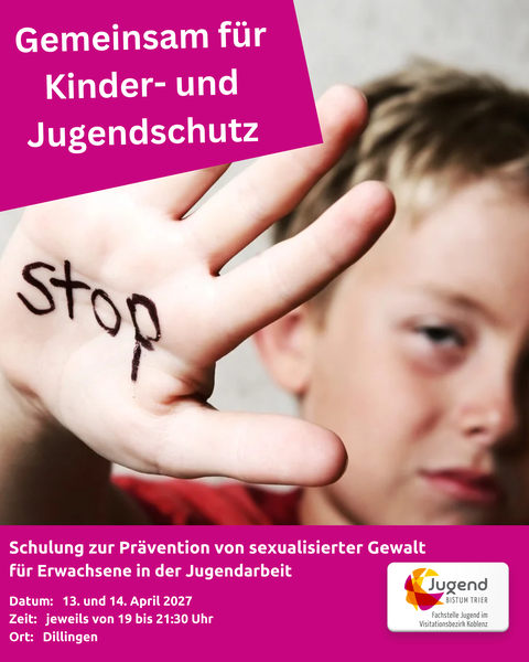 Titelbild zur Veranstaltung Kinder schützen l Kurs für Erwachsene in der Jugendarbeit
