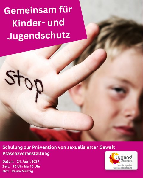 Titelbild zur Veranstaltung Gemeinsam für Kinder- und Jugendschutz l Prävention sexualisierte Gewalt l Raum Merzig