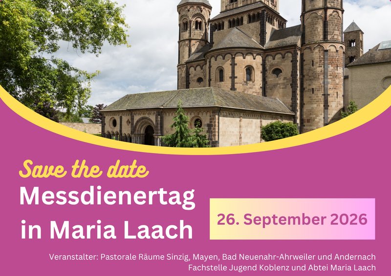 Foto mit der Abtei in Maria Laach