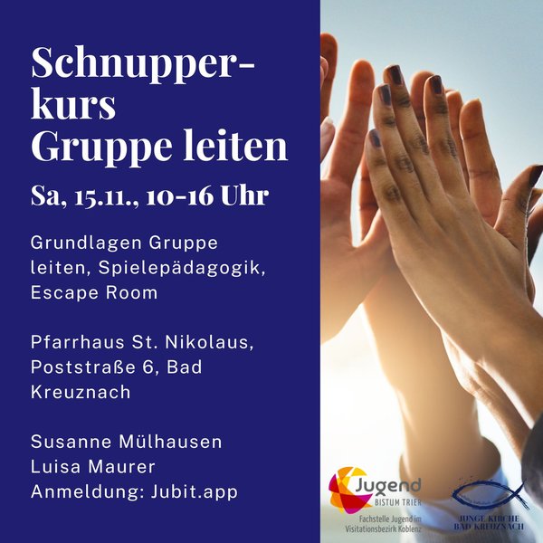 hochgesteckte Hände, die sich berhren