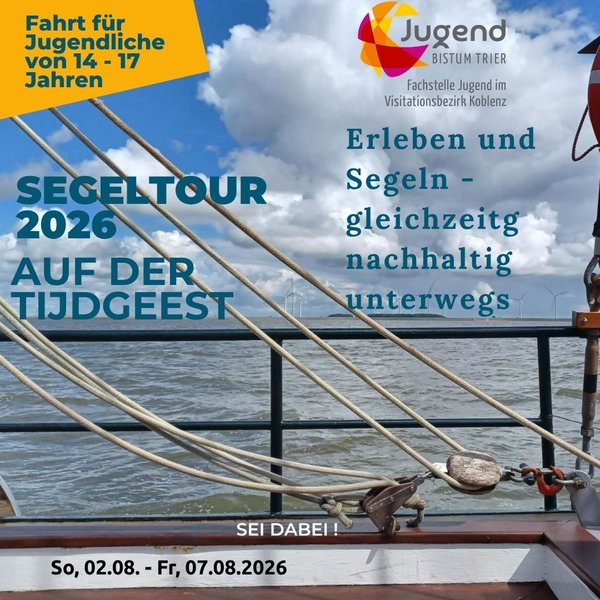 Titelbild zur Veranstaltung Segeltour vom 02.-07.08.2026...nachhaltig unterwegs auf der Tijdgeest