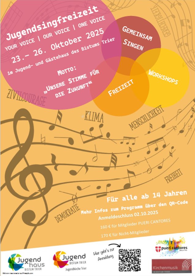 Titelbild zur Veranstaltung Jugendsingfreizeit
