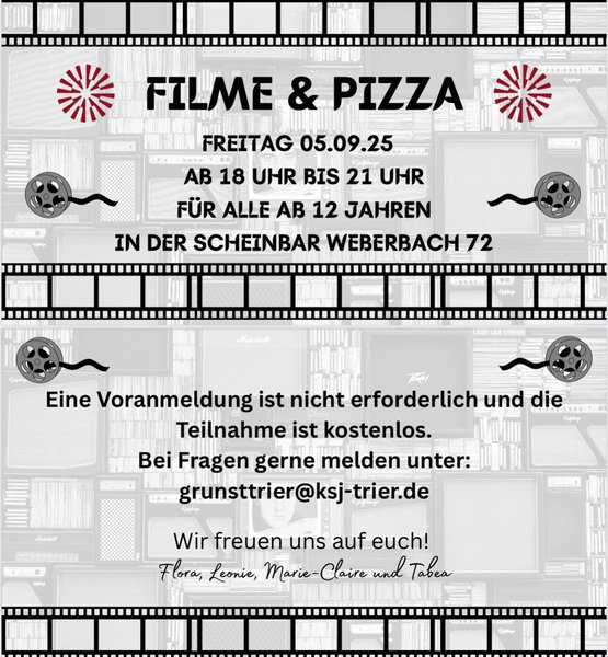 Titelbild zur Veranstaltung Film und Pizza