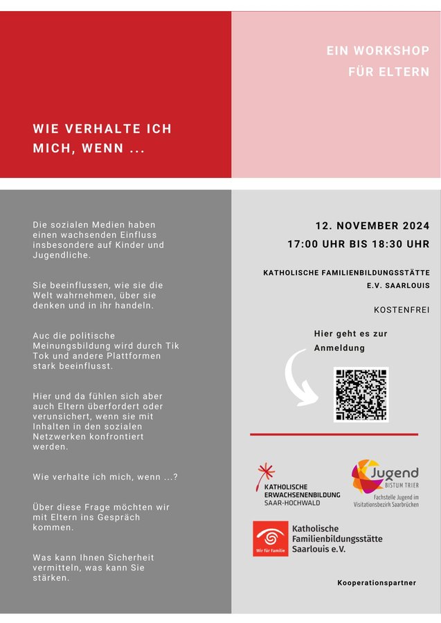 Titelbild zur Veranstaltung Wie verhalte ich mich, wenn..? Ein Workshop für Eltern im Rahmenprogamm der Ausstellung zu Anne Frank