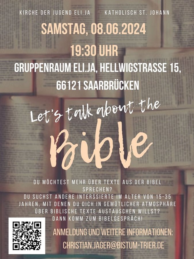 Titelbild zur Veranstaltung Le'ts talk about the bible!