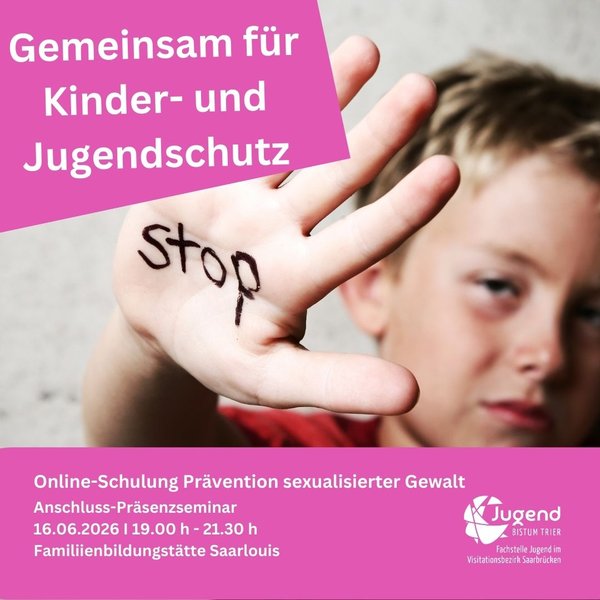Titelbild zur Veranstaltung E-Learning: Kinder schützen l Prävention sexualisierte Gewalt l Saarlouis