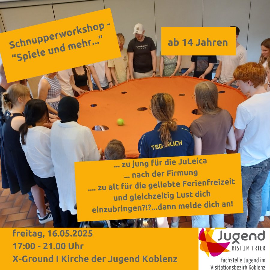 Titelbild zur Veranstaltung Schnupperworkshop für Jugendliche ab 14 Jahren