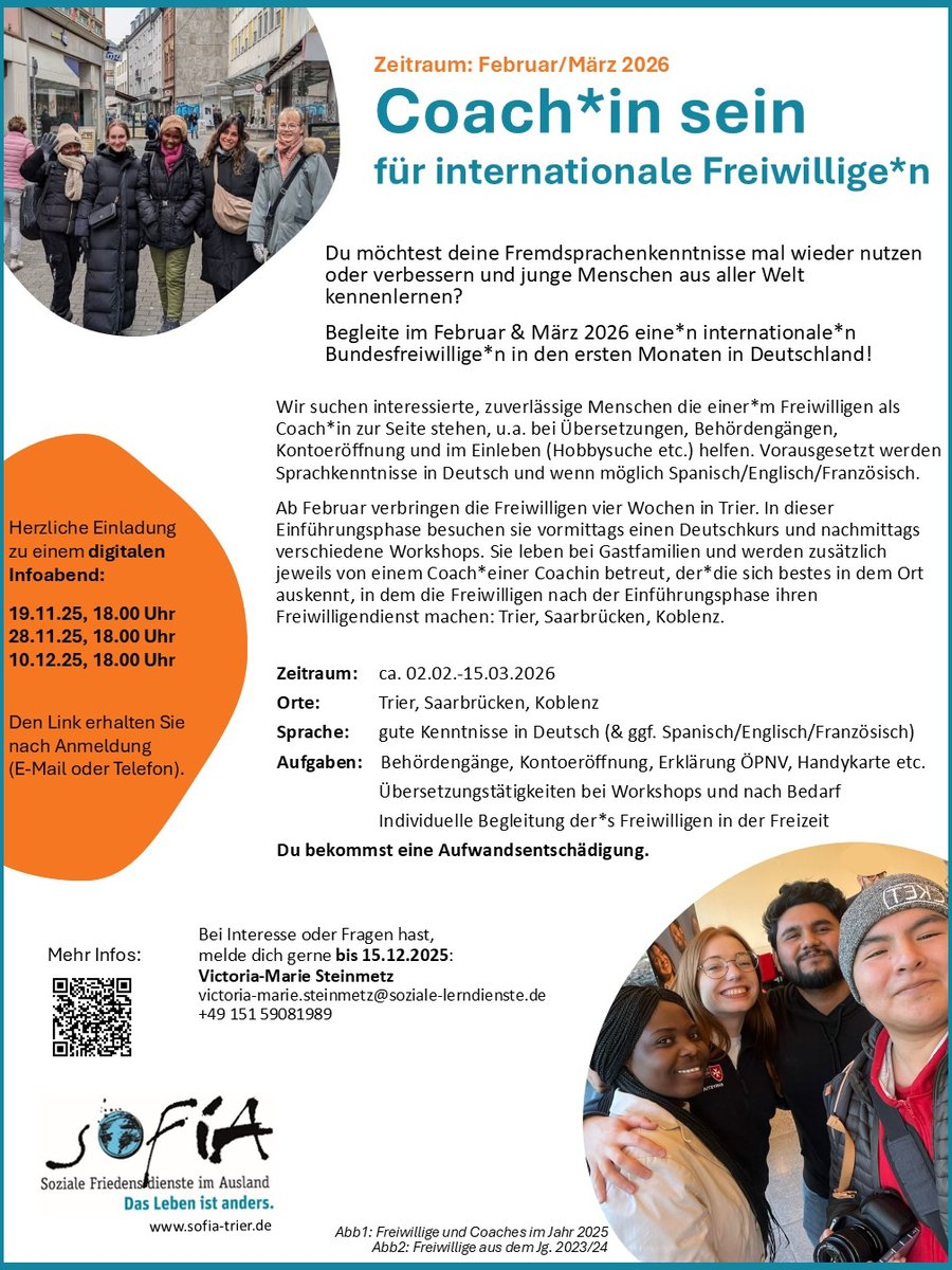 Titelbild zum News-Artikel Coach*in für internationale Freiwillige gesucht
